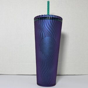STARBUCKS 2025 PURPLE/GREEN SWIRL SIREN/MERMAID 24oz VENTI TUMBLER COLD CUP NWT